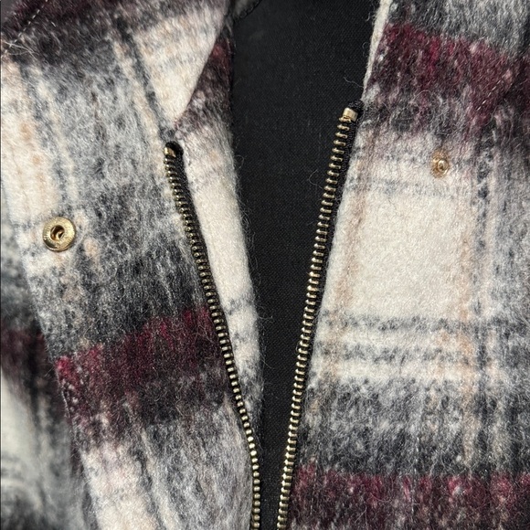 Vince Camuto Chain Belted Plaid Wool Maxi Coat Size XS - Picture 5 of 13